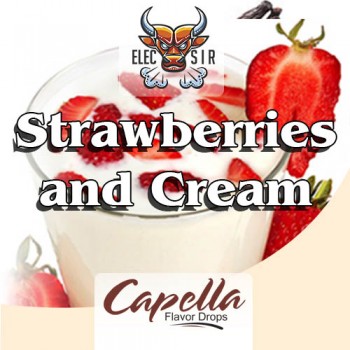 Ароматизатор Capella Flavor - Strawberries and Cream Flavor - 10ml